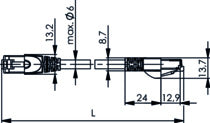 Telegärtner Patchkabel Cat.6A(IEC) MP8 FS 500 LSZH-5,0 m, rot Telegärtner Patchkabel Cat.6A(IEC) MP8 FS 500 LSZH-5,0 m, rot
